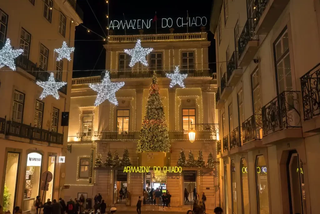 Weihnachtssterne in Lissabon