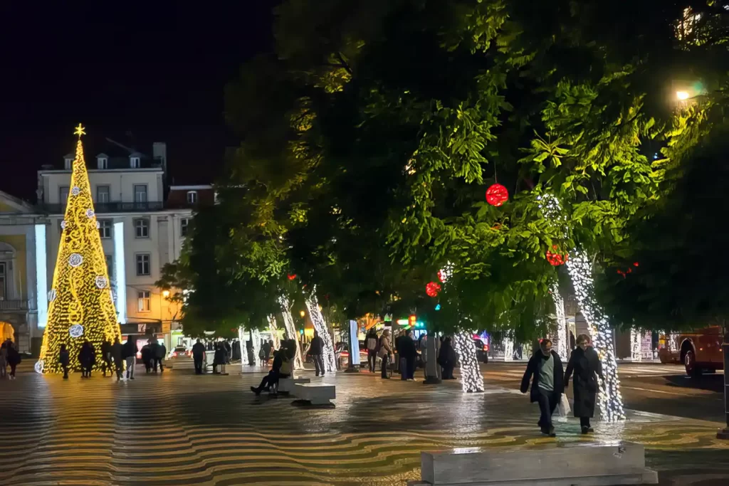 Lissabon Weihnachten Platz