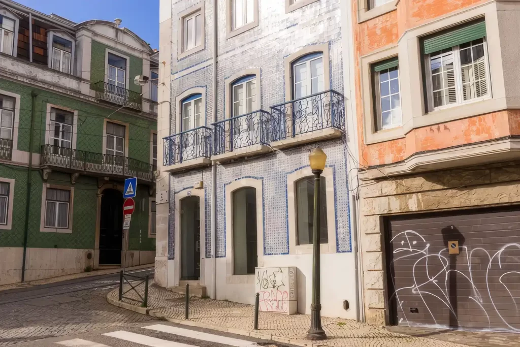 Haus bedeckt mit Fliesen in Lapa