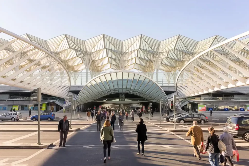 Gare do Oriente Calatrava Bahnhof in Lissabon